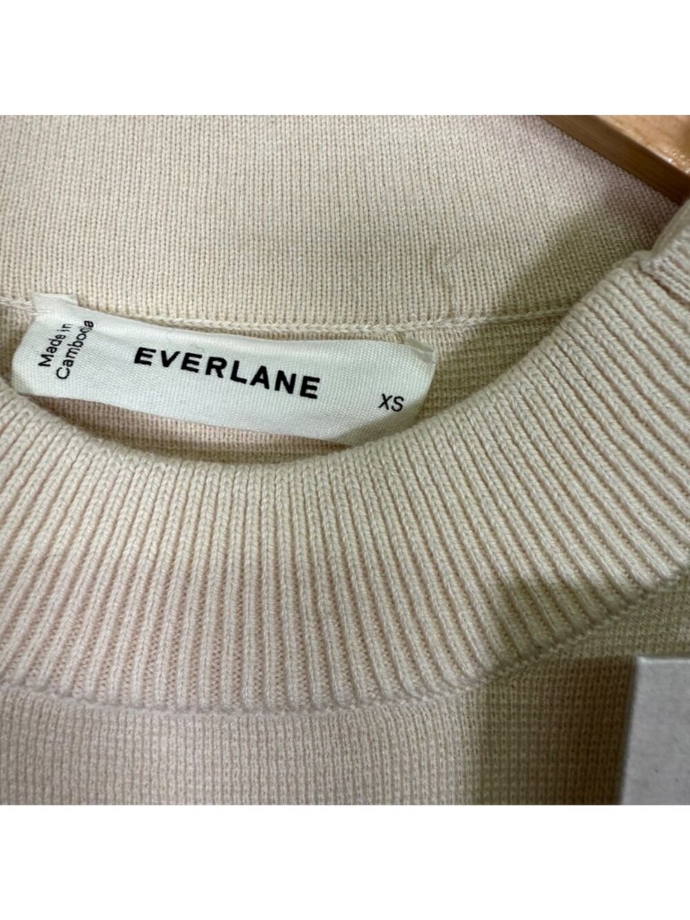 Everlane The Mariner Striped Button Shoulder Sweater Wool Cotton Preppy XS - Picture 4 of 14